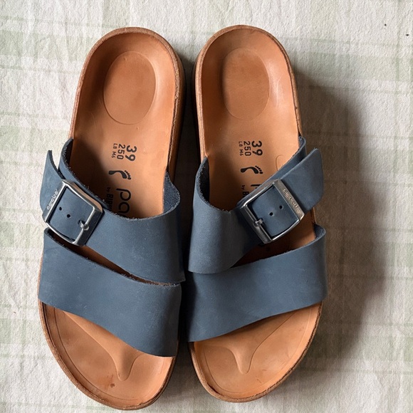 Papillio Shoes - Papillio by Birkenstock Blue Leather Sandals with Buckle